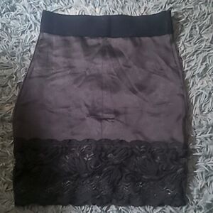 Black lace slip skirt size medium